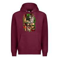Burgundy love snowman gnome Premium Hoodie - CowGirlArtShop