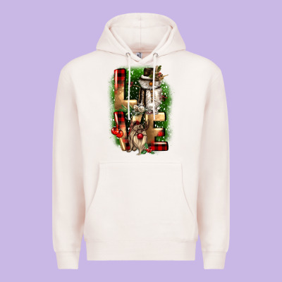 Love Snowman Gnome Premium Hoodie Designed By Cowgirlartshop