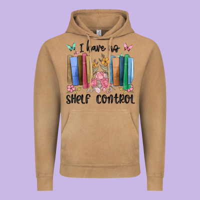 I Have No Shelf Control Vintage Hoodie Designed By Maliassmallbusiness