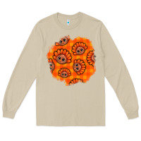 Mushroom Thanksgiving Turkey With Tartan Patch Long Sleeve Tee - BundleAndBundleShop