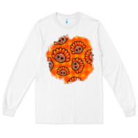 White Thanksgiving Turkey With Tartan Patch Long Sleeve Tee - BundleAndBundleShop