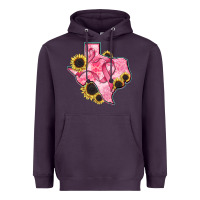 Plum texas map breast cancer Heavyweight Hoodie - CowGirlArtShop