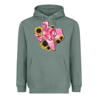 Sage texas map breast cancer Heavyweight Hoodie - CowGirlArtShop