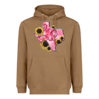 Toasted Coconut texas map breast cancer Heavyweight Hoodie - CowGirlArtShop