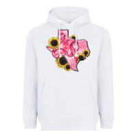 White texas map breast cancer Heavyweight Hoodie - CowGirlArtShop