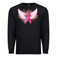 Black Cancer ribbon angel wings Cancer Awareness Premium Sweatshirt - HowdyJamesFarm