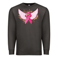 Smoke Cancer ribbon angel wings Cancer Awareness Premium Sweatshirt - HowdyJamesFarm