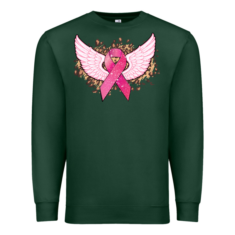Cancer Ribbon Angel Wings Cancer Awareness Premium Sweatshirt by HowdyJamesFarm | Teevron