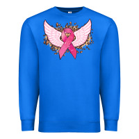 True Royal Cancer ribbon angel wings Cancer Awareness Premium Sweatshirt - HowdyJamesFarm