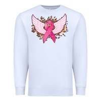 White Cancer ribbon angel wings Cancer Awareness Premium Sweatshirt - HowdyJamesFarm