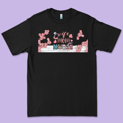 Wife Mom Nurse Libbey Glass Premium Tee Designed By Bundleandbundleshop