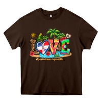 Chocolate Brown love dominican republic Heavy Core Tee - AdoDesignShop