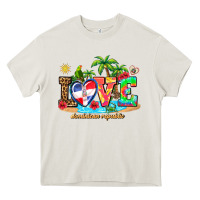 Cream love dominican republic Heavy Core Tee - AdoDesignShop