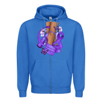 True Royal Cancer diva purple ribbon Zipper Hoodie - NancyCooperArtShop