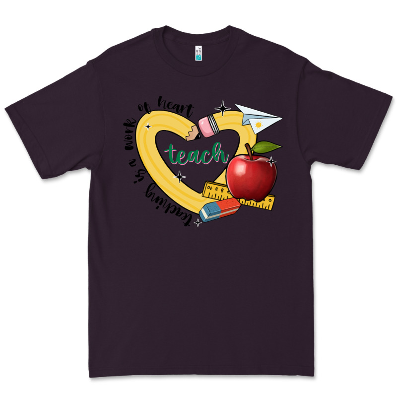 Teaching Is A Work Of Heart Premium Tee by JahusDesignShop | Teevron