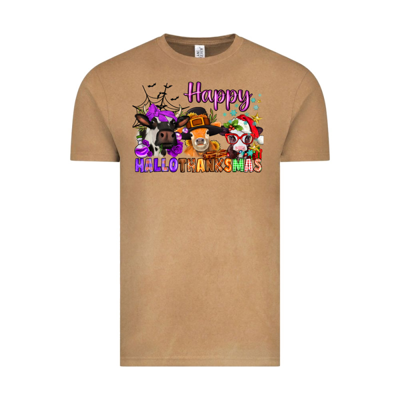 Happy Hallothanksmas Cows  Nancy Vintage Tee by NancyCooperArtShop | Teevron