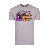 Vintage Zinc happy hallothanksmas cows  nancy Vintage Tee - NancyCooperArtShop