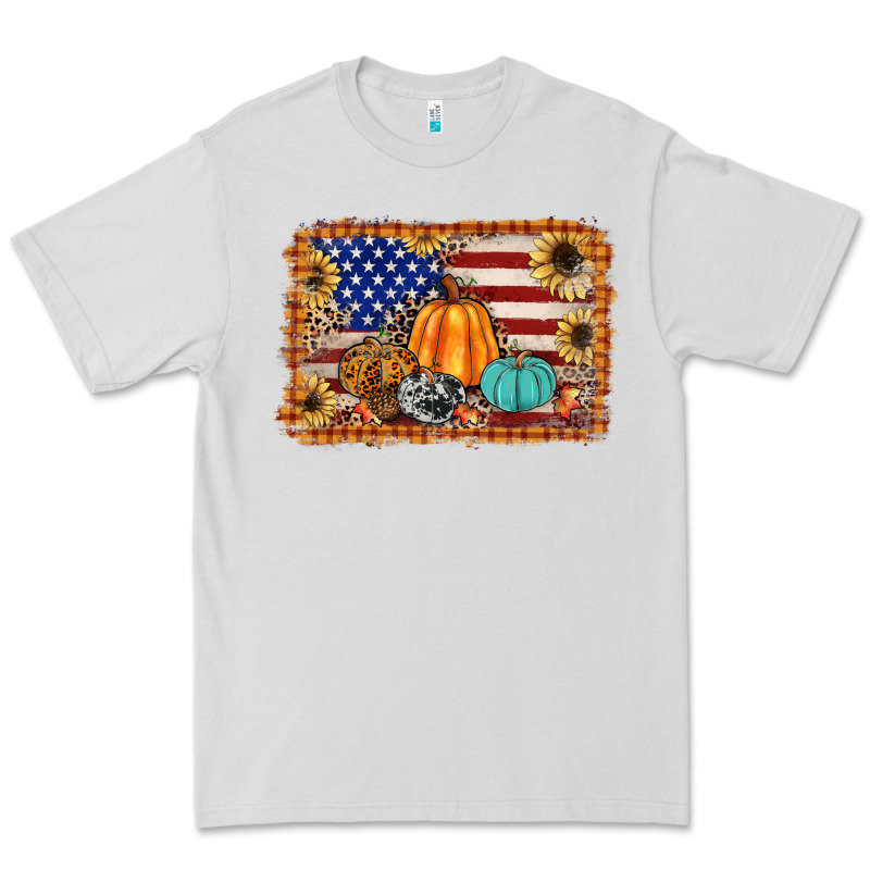 American Flag Fall Backgraund Premium Tee by JahusDesignShop | Teevron
