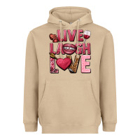 Mushroom Live laugh love Valentine's Day Heavyweight Hoodie - HowdyJamesFarm