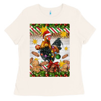 Bone Christmas rooster Ladies Tee - Artiststas