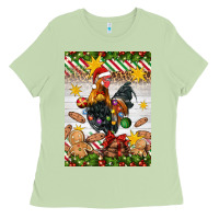 Matcha Christmas rooster Ladies Tee - Artiststas