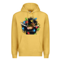 Antique Gold christmas black angus gnome Premium Hoodie - CowGirlArtShop