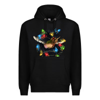 Black christmas black angus gnome Premium Hoodie - CowGirlArtShop