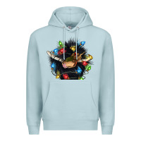 Blue Mist christmas black angus gnome Premium Hoodie - CowGirlArtShop