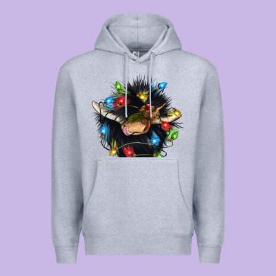 Christmas Black Angus Gnome Premium Hoodie Designed By Cowgirlartshop