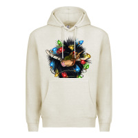 Oatmeal Heather christmas black angus gnome Premium Hoodie - CowGirlArtShop
