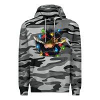 Slate Camo christmas black angus gnome Premium Hoodie - CowGirlArtShop