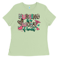 Matcha nursing is a work of heart Ladies Tee - RanaPortraitStore