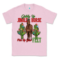 Bubblegum Pink giddy up jingle horse pick up your feet Classic Tee - MaliasSmallBusiness