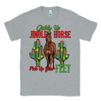 Heather Grey giddy up jingle horse pick up your feet Classic Tee - MaliasSmallBusiness