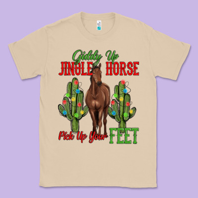 Giddy Up Jingle Horse Pick Up Your Feet Classic Tee Designed By Maliassmallbusiness