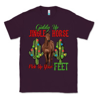 Plum giddy up jingle horse pick up your feet Classic Tee - MaliasSmallBusiness