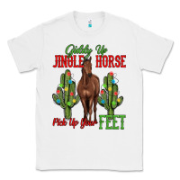 White giddy up jingle horse pick up your feet Classic Tee - MaliasSmallBusiness