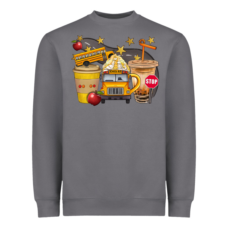 School Bus Coffee And Star Bbs Heavyweight Sweatshirt by BundleAndBundleShop | Teevron
