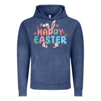Vintage Denim happy easter Vintage Hoodie - MaliasSmallBusiness