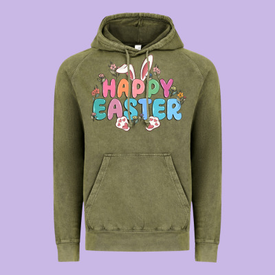 Happy Easter Vintage Hoodie Designed By Maliassmallbusiness