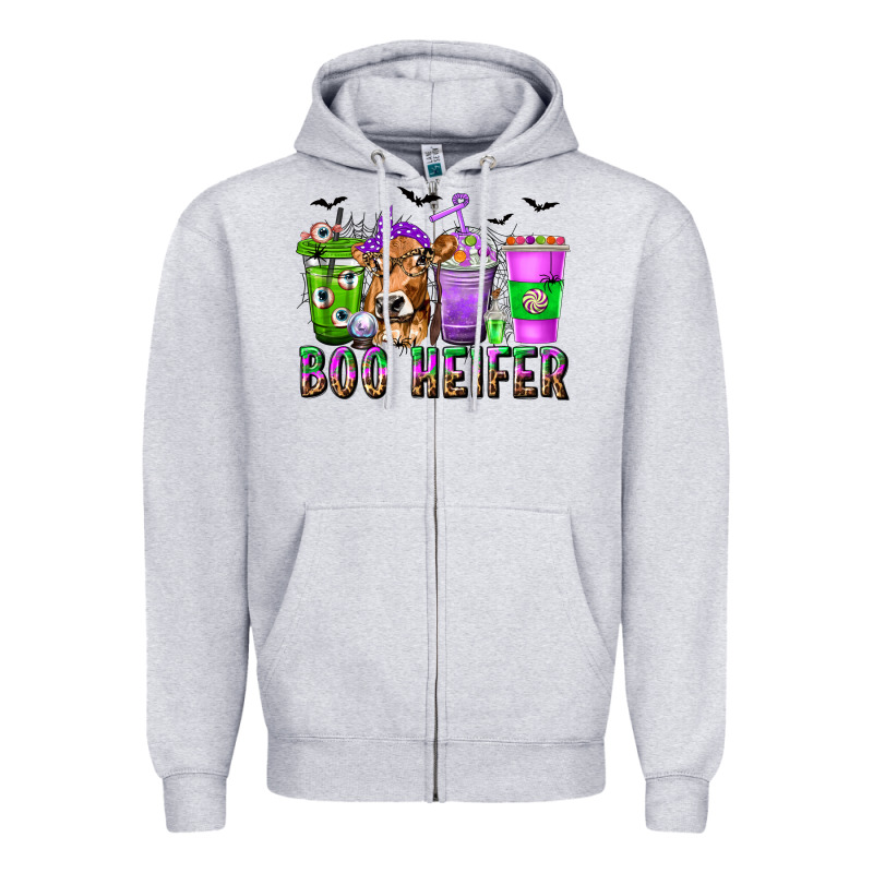Boo Heifer Coffee Cups With Halloween Zipper Hoodie by texasbilliewilder | Teevron
