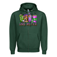 Sports Green Boo Heifer Coffee Cups with Halloween Zipper Hoodie - texasbilliewilder