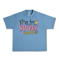 Pebble Blue my bus full of sweet hearts Urban Heavy Tee - MaliasSmallBusiness