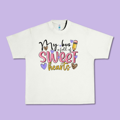 My Bus Full Of Sweet Hearts Urban Heavy Tee Designed By Maliassmallbusiness