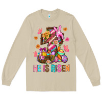 Mushroom He Is Risen Easter Long Sleeve Tee - BundleAndBundleShop