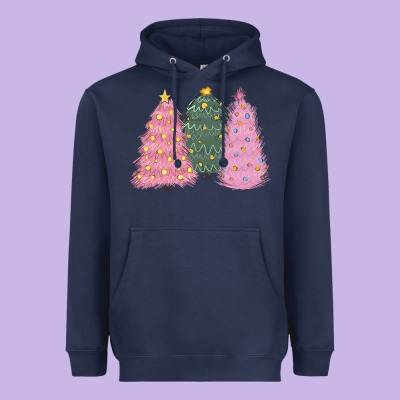 Christmas Trees Heavyweight Hoodie Designed By Cowgirlartshop