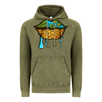 Vintage Olive summer vibes pineapple lips Vintage Hoodie - Jasminsmagicworld