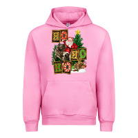 Fuchsia Pink Christmas Trex Ho Ho Ho Santa Urban Hoodie - FaDigitalArtStudio