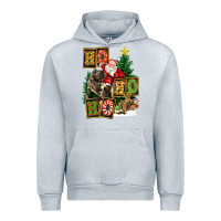 Heather Grey Christmas Trex Ho Ho Ho Santa Urban Hoodie - FaDigitalArtStudio