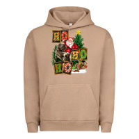 Pigment Burro Christmas Trex Ho Ho Ho Santa Urban Hoodie - FaDigitalArtStudio